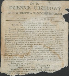Dziennik Urzędowy Województwa Sandomierskiego, 1834, nr 51