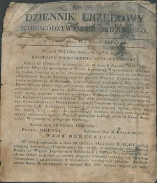 Dziennik Urzędowy Województwa Sandomierskiego, 1834, nr 52