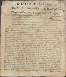 Dziennik Urzędowy Województwa Sandomierskiego, 1834, nr 52, dod. I