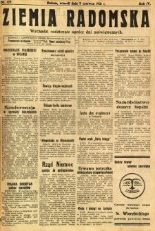 Ziemia Radomska, 1931, R. 4, nr 129