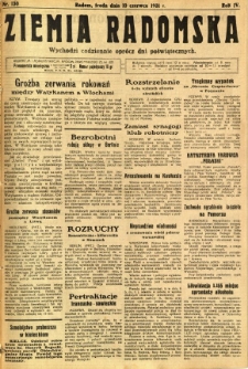 Ziemia Radomska, 1931, R. 4, nr 130