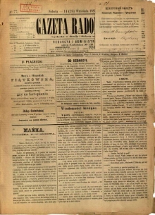 Gazeta Radomska, 1885, R. 2, nr 77