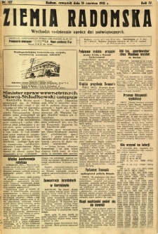 Ziemia Radomska, 1931, R. 4, nr 137