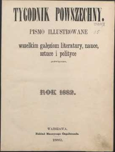 Tygodnik Powszechny, 1882, spis
