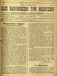Przegląd Sejmikowy : Urzędowy Organ Sejmiku Radomskiego, 1926, R. 5, nr 47, dod.