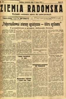 Ziemia Radomska, 1931, R. 4, nr 151