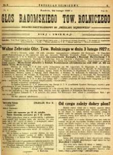 Przegląd Sejmikowy : Urzędowy Organ Sejmiku Radomskiego, 1927, R.6, nr 8, dod.