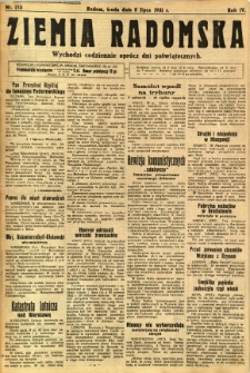 Ziemia Radomska, 1931, R. 4, nr 153