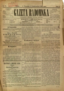Gazeta Radomska, 1885, R. 2, nr 79