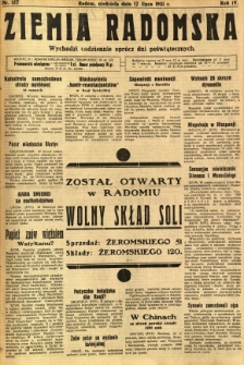 Ziemia Radomska, 1931, R. 4, nr 157