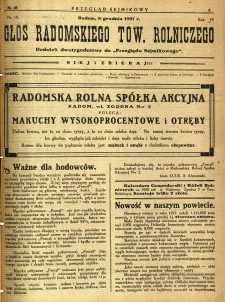 Przegląd Sejmikowy : Urzędowy Organ Sejmiku Radomskiego, 1927, R. 6, nr 48, dod.