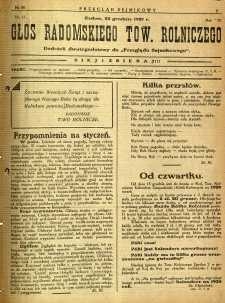 Przegląd Sejmikowy : Urzędowy Organ Sejmiku Radomskiego, 1927, R. 6, nr 50, dod.