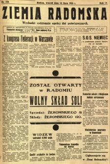 Ziemia Radomska, 1931, R. 4, nr 158