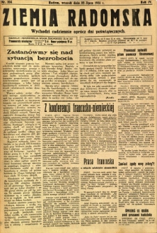 Ziemia Radomska, 1931, R. 4, nr 164