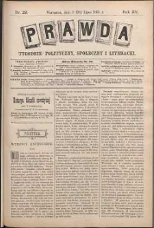 Prawda : tygodnik polityczny, społeczny i literacki, 1895, R. 15, nr 29