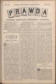 Prawda : tygodnik polityczny, społeczny i literacki, 1895, R. 15, nr 31