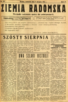 Ziemia Radomska, 1931, R. 4, nr 181