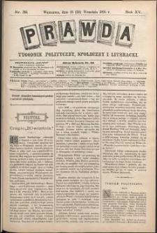 Prawda : tygodnik polityczny, społeczny i literacki, 1895, R. 15, nr 39