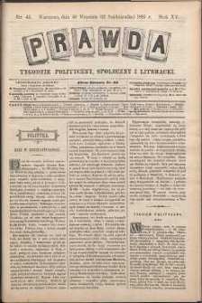 Prawda : tygodnik polityczny, społeczny i literacki, 1895, R. 15, nr 41