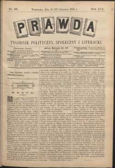 Prawda : tygodnik polityczny, społeczny i literacki, 1896, R. 16, nr 26