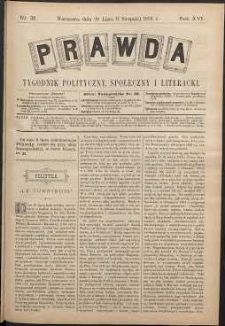 Prawda : tygodnik polityczny, społeczny i literacki, 1896, R. 16, nr 31