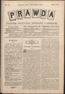 Prawda : tygodnik polityczny, społeczny i literacki, 1896, R. 16, nr 51