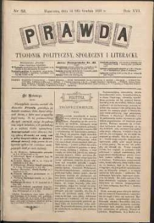 Prawda : tygodnik polityczny, społeczny i literacki, 1896, R. 16, nr 52