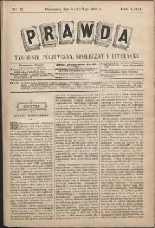 Prawda : tygodnik polityczny, społeczny i literacki, 1898, R. 18, nr 21