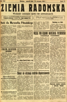 Ziemia Radomska, 1931, R. 4, nr 190