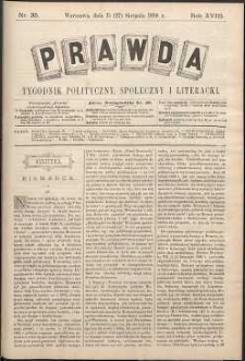 Prawda : tygodnik polityczny, społeczny i literacki, 1898, R. 18, nr 35