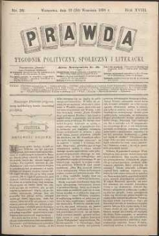 Prawda : tygodnik polityczny, społeczny i literacki, 1898, R. 18, nr 39