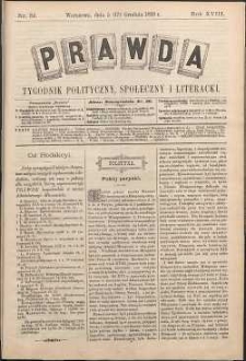 Prawda : tygodnik polityczny, społeczny i literacki, 1898, R. 18, nr 51