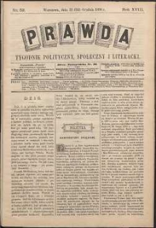Prawda : tygodnik polityczny, społeczny i literacki, 1898, R. 18, nr 52