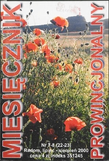 Miesięcznik Prowincjonalny, 2000, R. 3, nr 7/8