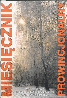 Miesięcznik Prowincjonalny, 2000, R. 3, nr 11/12