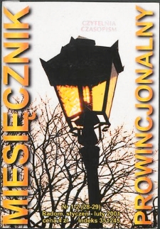 Miesięcznik Prowincjonalny, 2001, R. 4, nr 1/2