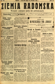 Ziemia Radomska, 1931, R. 4, nr 195