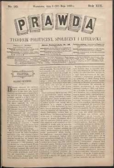 Prawda : tygodnik polityczny, społeczny i literacki, 1899, R. 19, nr 20