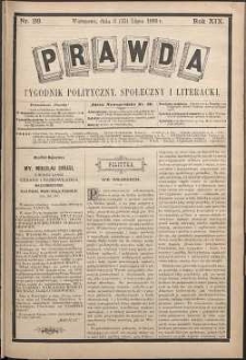 Prawda : tygodnik polityczny, społeczny i literacki, 1899, R. 19, nr 28