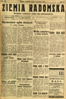 Ziemia Radomska, 1931, R. 4, nr 204
