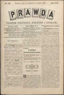 Prawda : tygodnik polityczny, społeczny i literacki, 1899, R. 19, nr 48