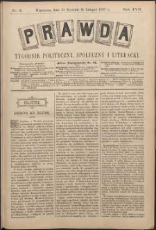 Prawda : tygodnik polityczny, społeczny i literacki, 1897, R. 17, nr 6