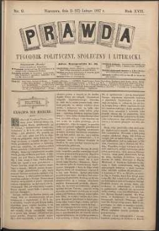 Prawda : tygodnik polityczny, społeczny i literacki, 1897, R. 17, nr 9