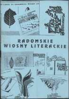 Radomskie Wiosny Literackie 1974-1988 1993-1996