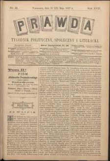 Prawda : tygodnik polityczny, społeczny i literacki, 1897, R. 17, nr 21