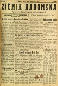 Ziemia Radomska, 1931, R. 4, nr 209