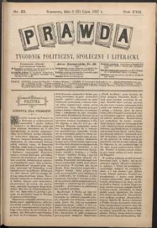 Prawda : tygodnik polityczny, społeczny i literacki, 1897, R. 17, nr 29