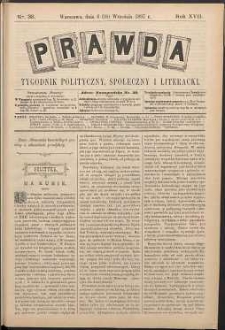 Prawda : tygodnik polityczny, społeczny i literacki, 1897, R. 17, nr 38
