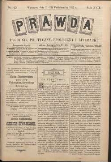 Prawda : tygodnik polityczny, społeczny i literacki, 1897, R. 17, nr 43