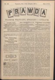 Prawda : tygodnik polityczny, społeczny i literacki, 1897, R. 17, nr 46